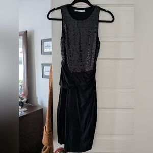 Bailey 44 sequin black midi dress